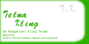 telma kling business card